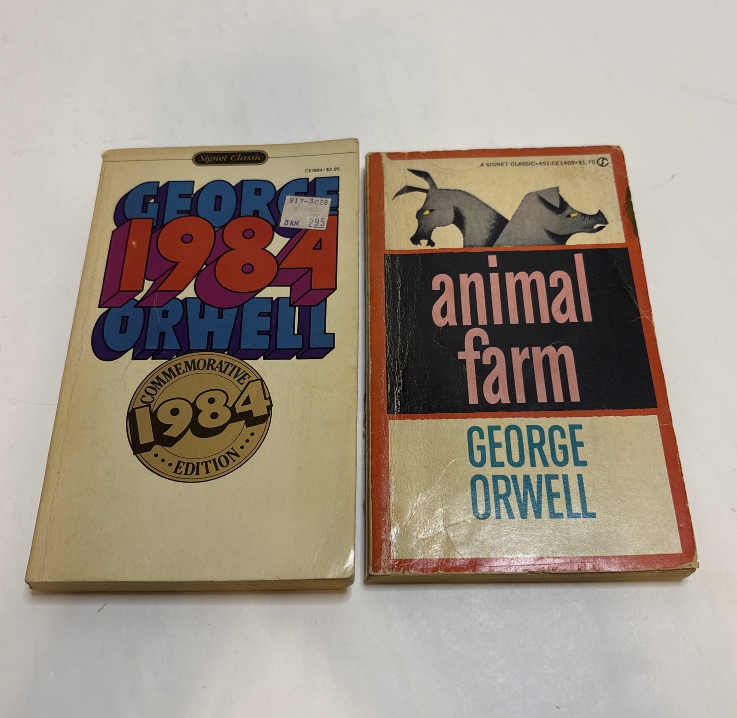 Vintage! George Orwell Book Set: Animal Farm and 1984 Paperback Signet Classic