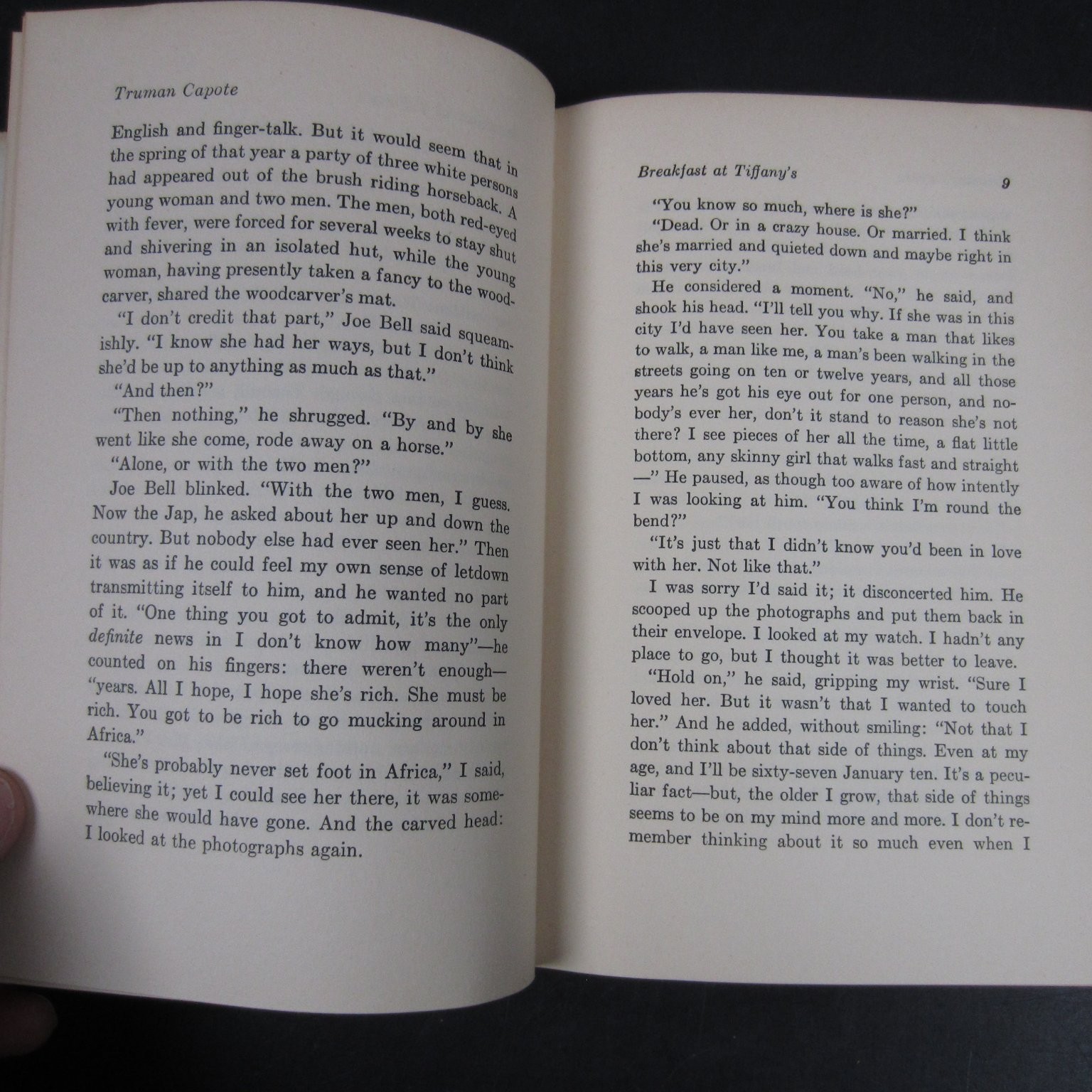 Breakfast at Tiffany’s Truman Capote 1958 First Edition 5th Print Random House