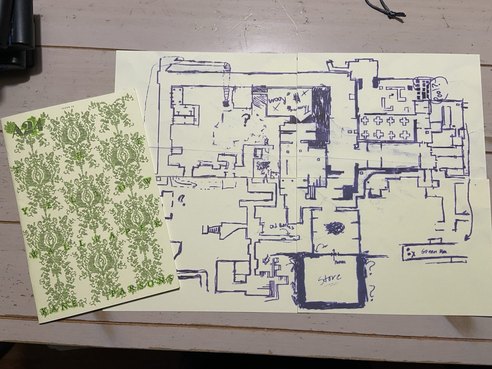 A24 ZINE Issue 33 – Kane Parsons Backrooms Exclusive Map Complete Set of 4