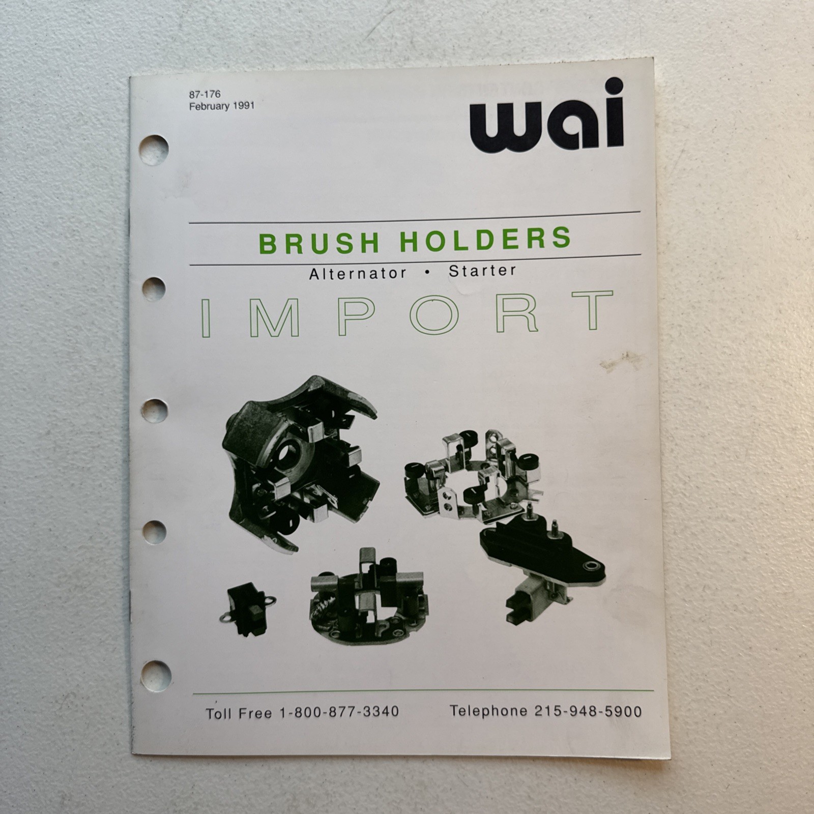 WAI Wetherill Associates 1991 Brush Holders Alternator Starter Import Catalog