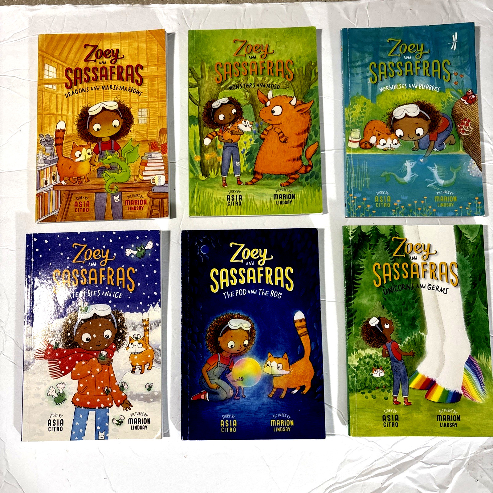 Zoey and Sassafras by Asia Citro Lot of 6 Chapter Books 1 to 6 Magic Science