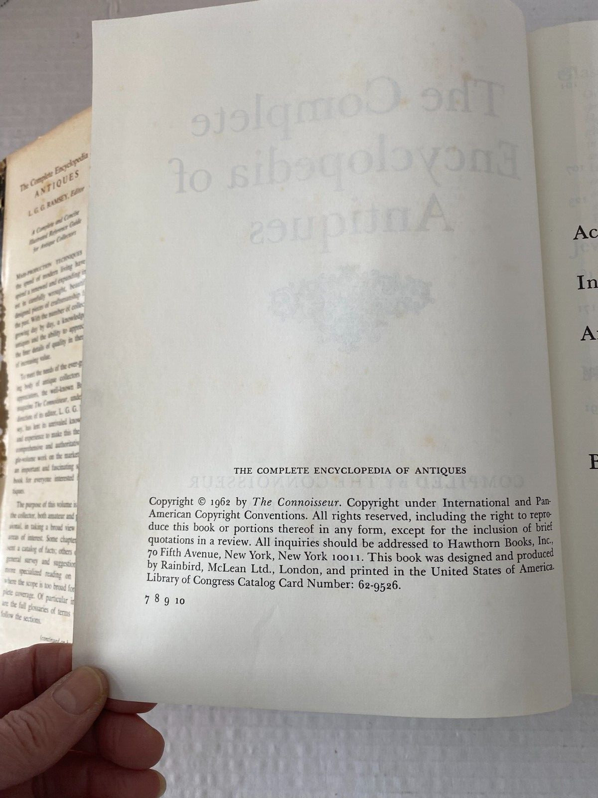 The Complete Encyclopedia of Antiques, L.G.G. Ramsey (Editor), 1962, 1,435 pages