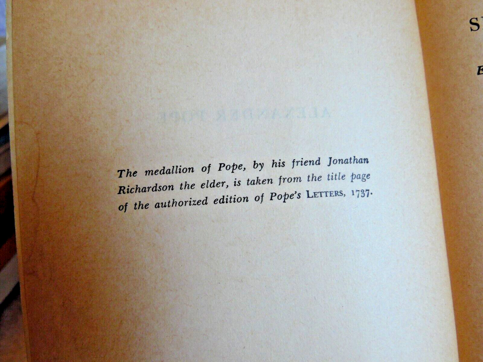 Selected Poetry and Prose – Alexander Pope, 1965 printing 450 pages pbk