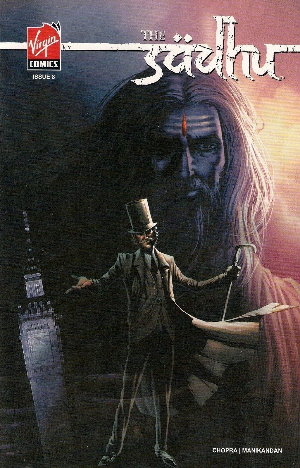THE SADHU # 8 : VIRGIN COMICS : 2007 : GOTHAM CHOPRA : near mint .