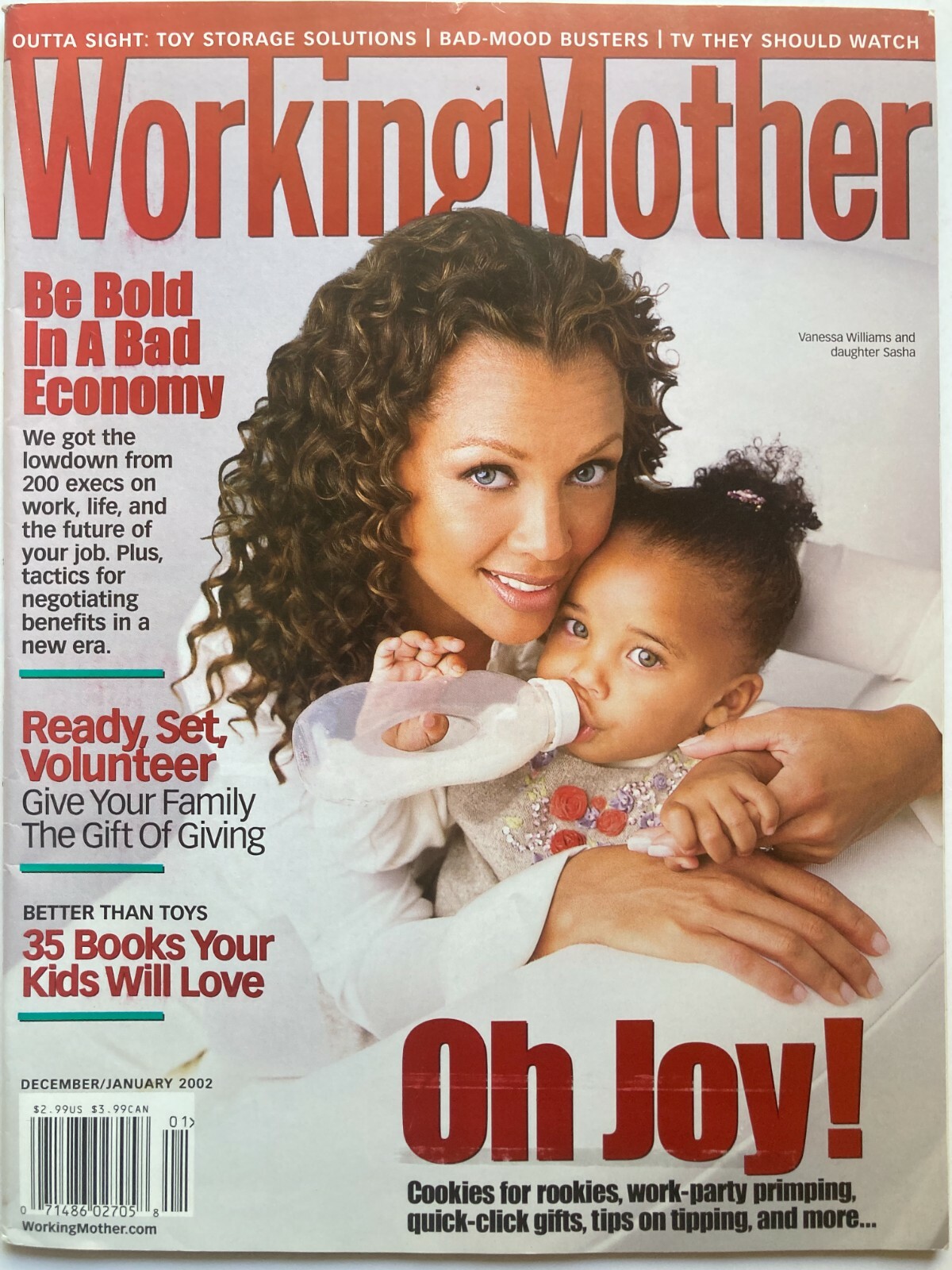 VANESSA WILLIAMS & DAUGHTER SASHA January 2002 WORKING MOTHER Magazine