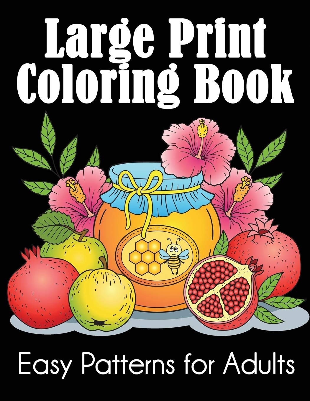 Large Print Coloring Book: Easy Patterns for Adults – Dylanna Press – Very G…