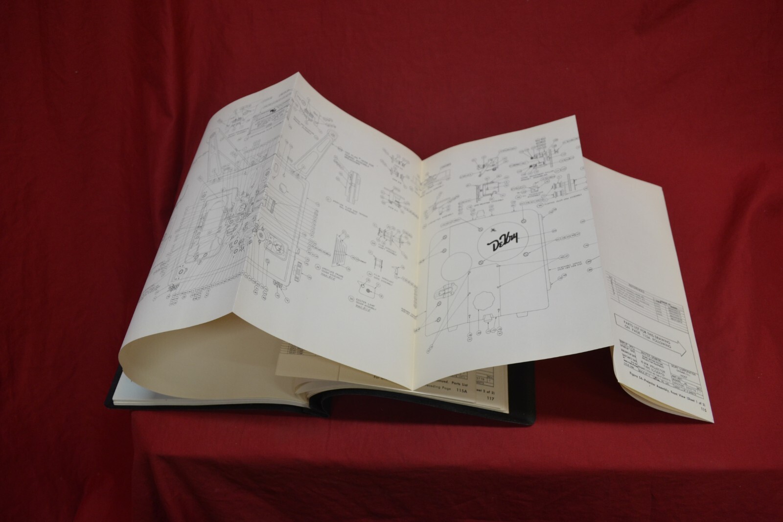 1953 DEVRY 16mm PROJECTOR MANUAL * BUREAU OF SHIPS * NAVY DEPT. * TYPE IC/QER-1D