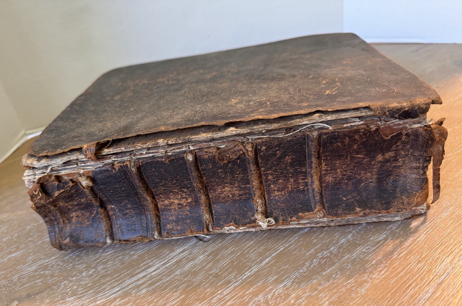 Antique Family Bible 1814 Collins & Co. Leather Cover Genealogy Maine Noyes
