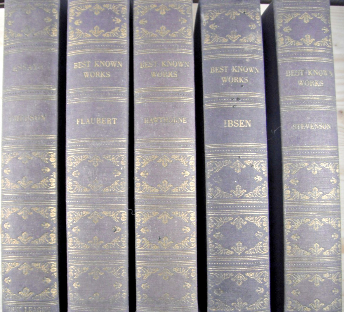BEST KNOWN WORKS Blue Ribbon 5 BOOKS Ibsen Stevenson Emerson Flaubert Hawthorne