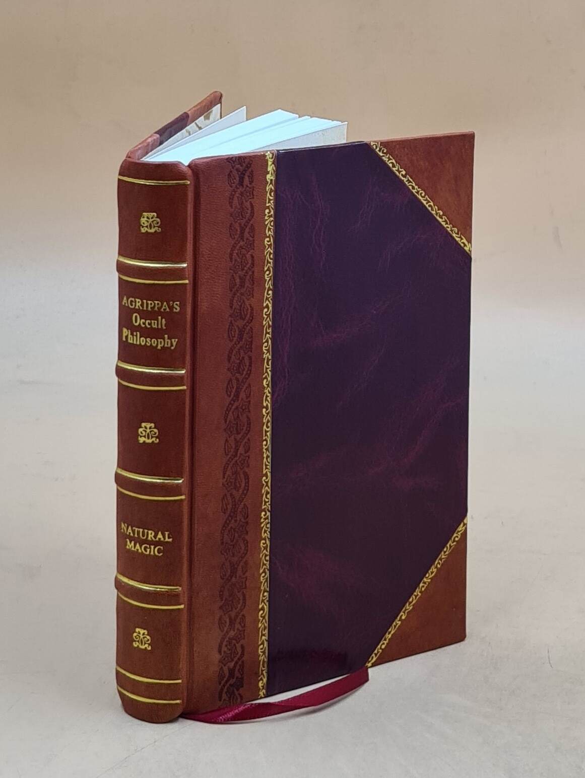 Three books of occult philosophy or magic 1898 [LEATHER BOUND]