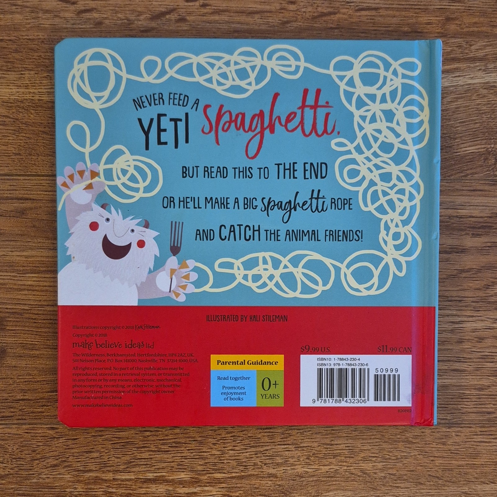 Make Believe Ideas Never Feed a Yeti Spaghetti Board Book Kali Stileman Animals