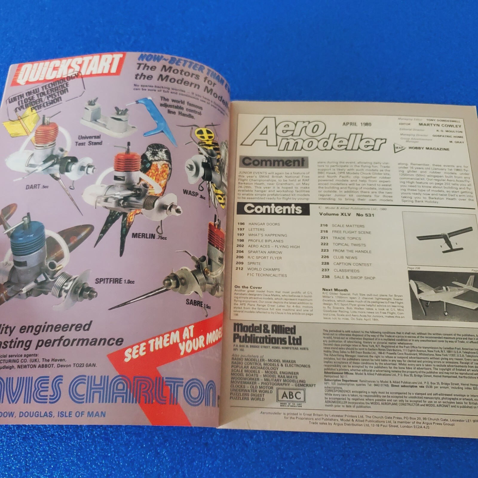 1980 APRIL – AERO MODELLER SCALE DRAWINGS SPARTAN ARROW AVIATION MAGAZINE