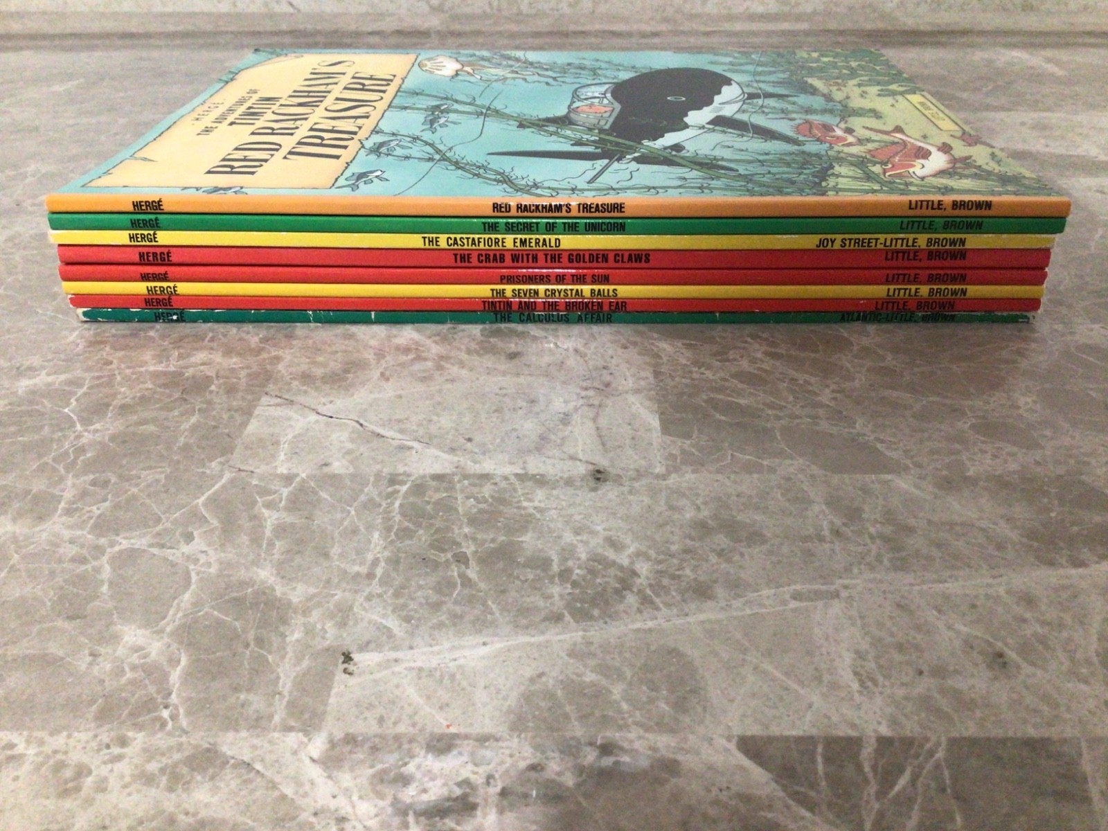 Lot of 8 THE ADVENTURES OF TINTIN Books Herge PB Little, Brown