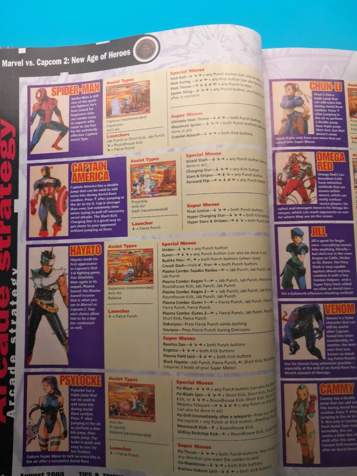 TIPS & TRICKS MAGAZINE MARVEL VS CAPCOM 2 FRONT COVER #66 MVC2 Vintage MVC