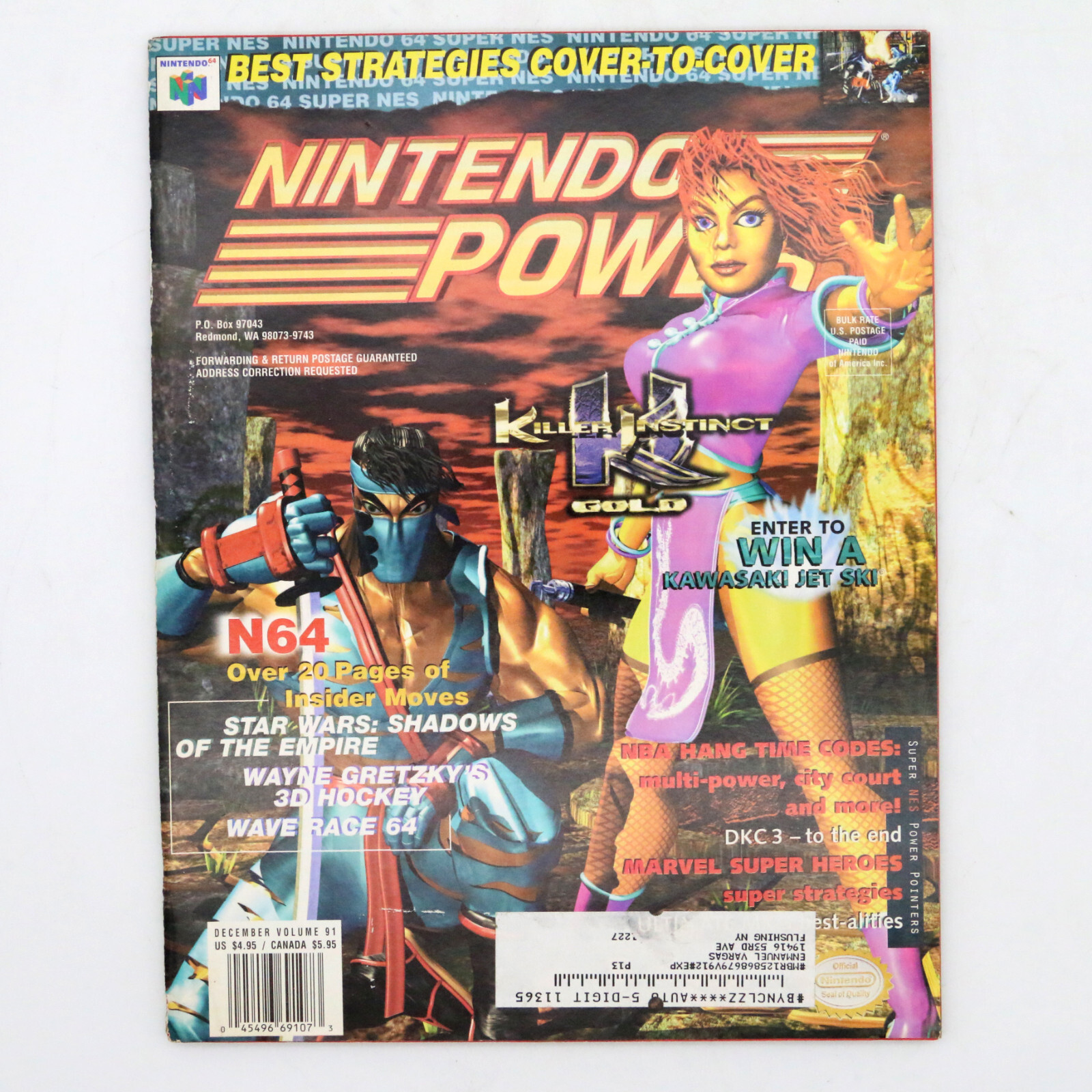 Nintendo Power Vol 91 – 1996 Killer Instinct Star Wars Boba Fett Poster Inserts