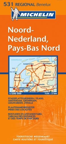 Noord-Nederland Pays-bas Nord: No.531 (Michelin Maps) Sheet map, folded Book The