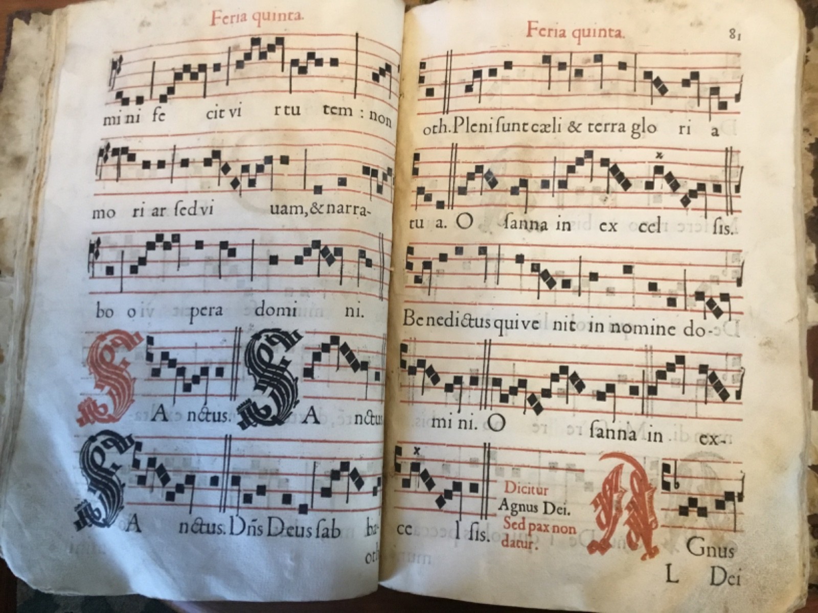 Printed 16th c. ANTIPHONAL – POPE PIUS V – 406 PAGES – CA 1570
