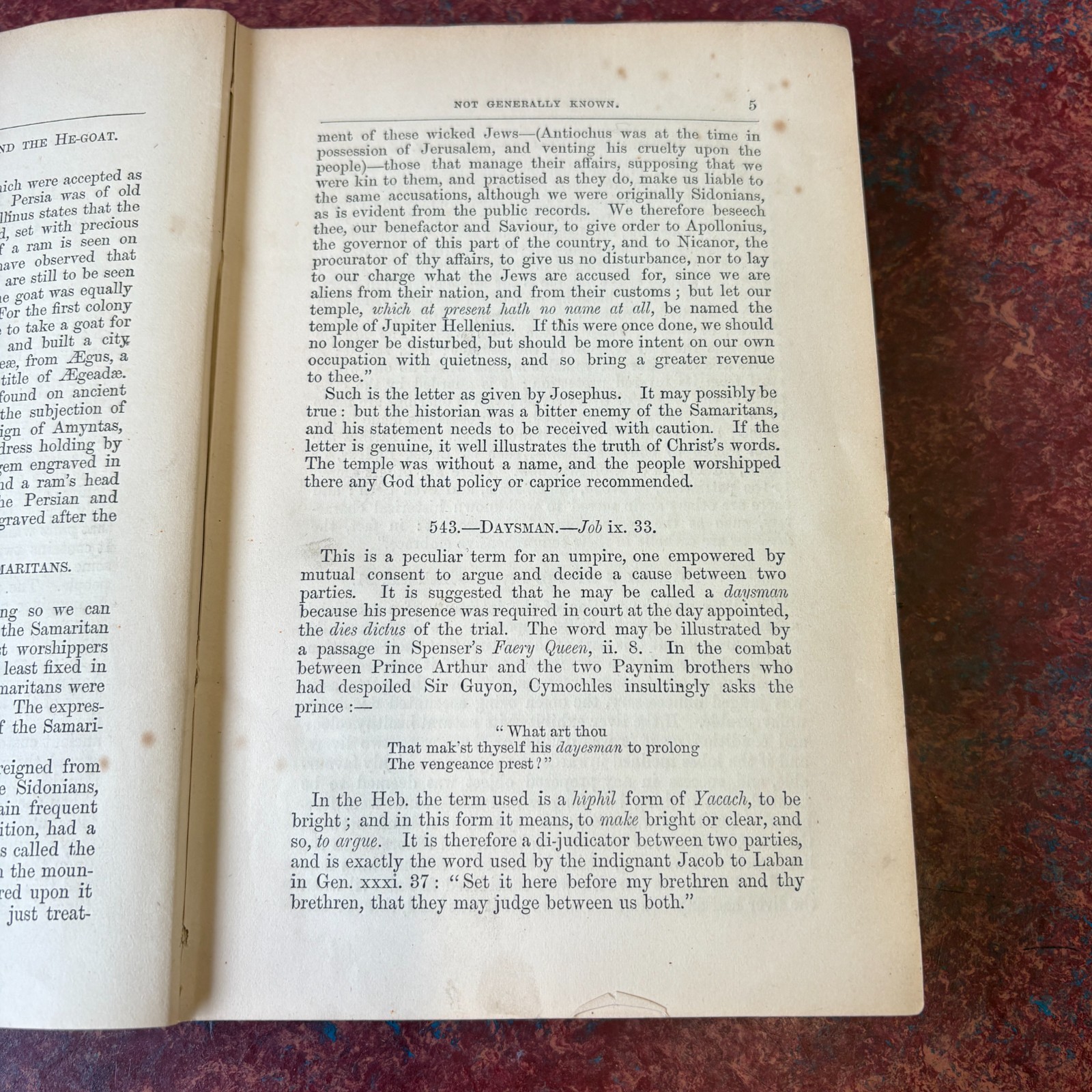 BIBLICAL THINGS NOT GENERALLY KNOWN 1879 Collection Of Facts & Information 2nd