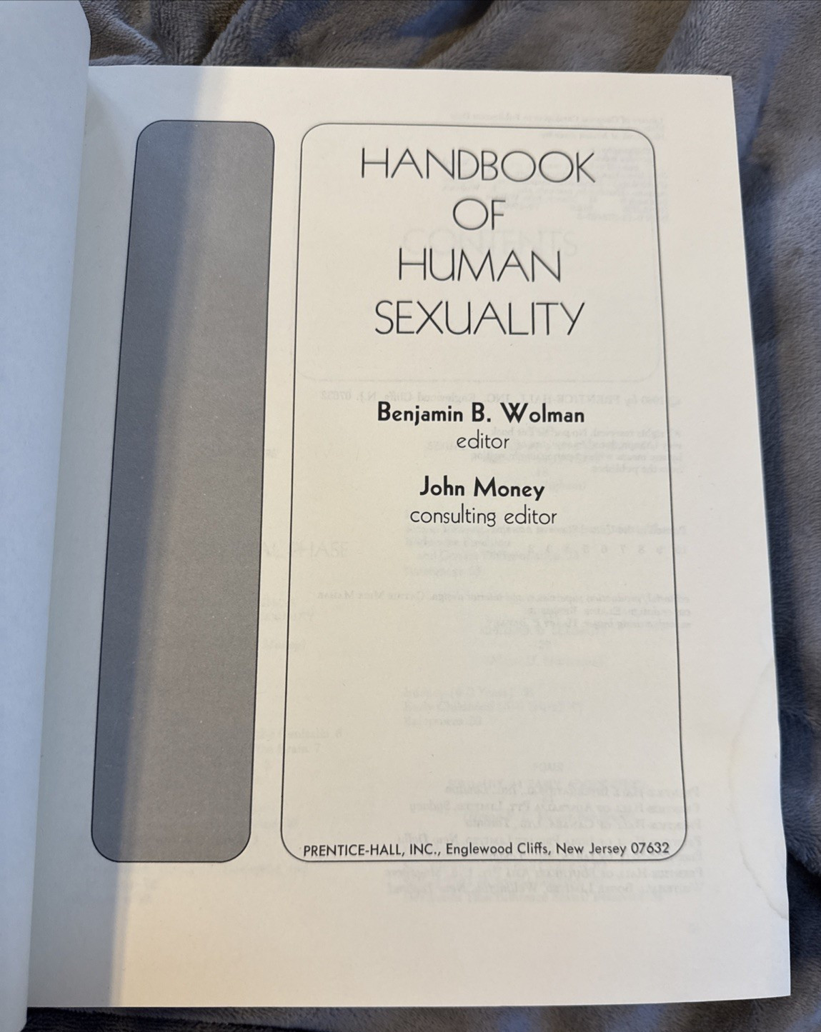 HANDBOOK OF HUMAN SEXUALITY HARDCOVER 1980 365 PAGES JOHN MONEY BENJAMIN WOLMAN