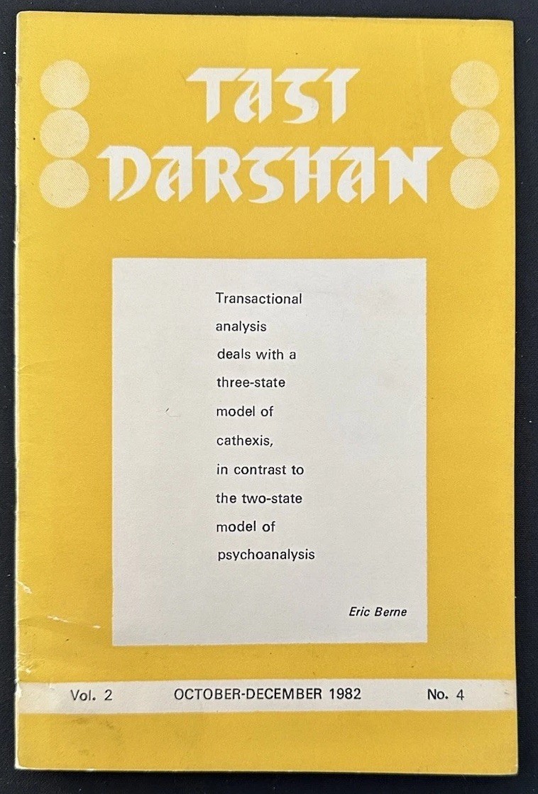 TAST DARSHAN Journal 1982 Transactional Analysis India Pearl Drego Rare Issue