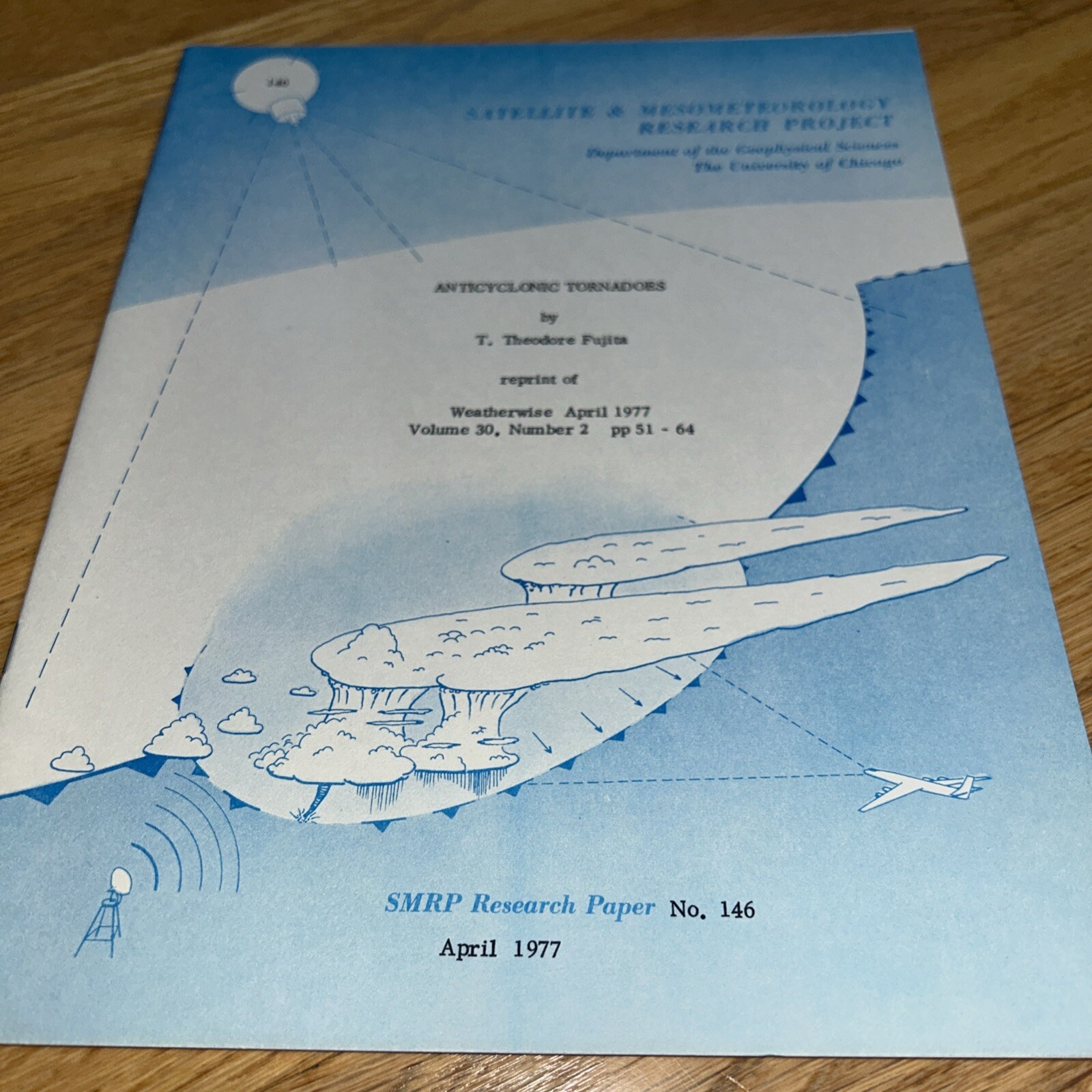 1977 ANTICYCLONIC TORNADOES by T. THEODORE FUJITA from Weatherwise Magazine