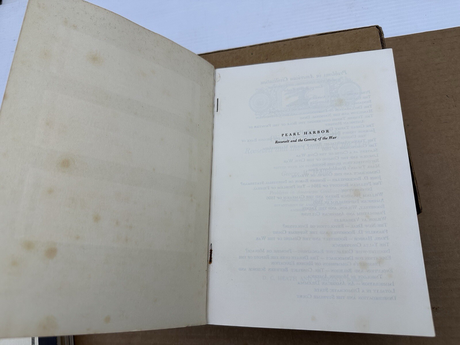 5) Problems in American Civilization DC Heath and Co. Book Lot Pearl Harbor Etc