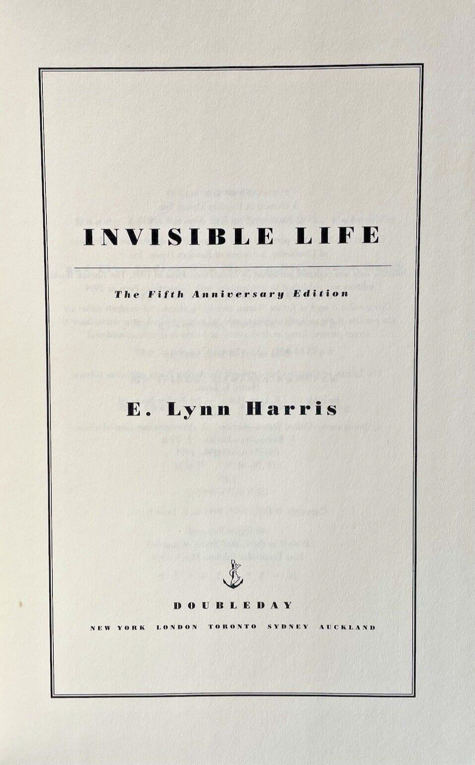 LOT x2 E. Lynn Harris Invisible Life 5th Anniv Ed. and Abide With Me, First Ed