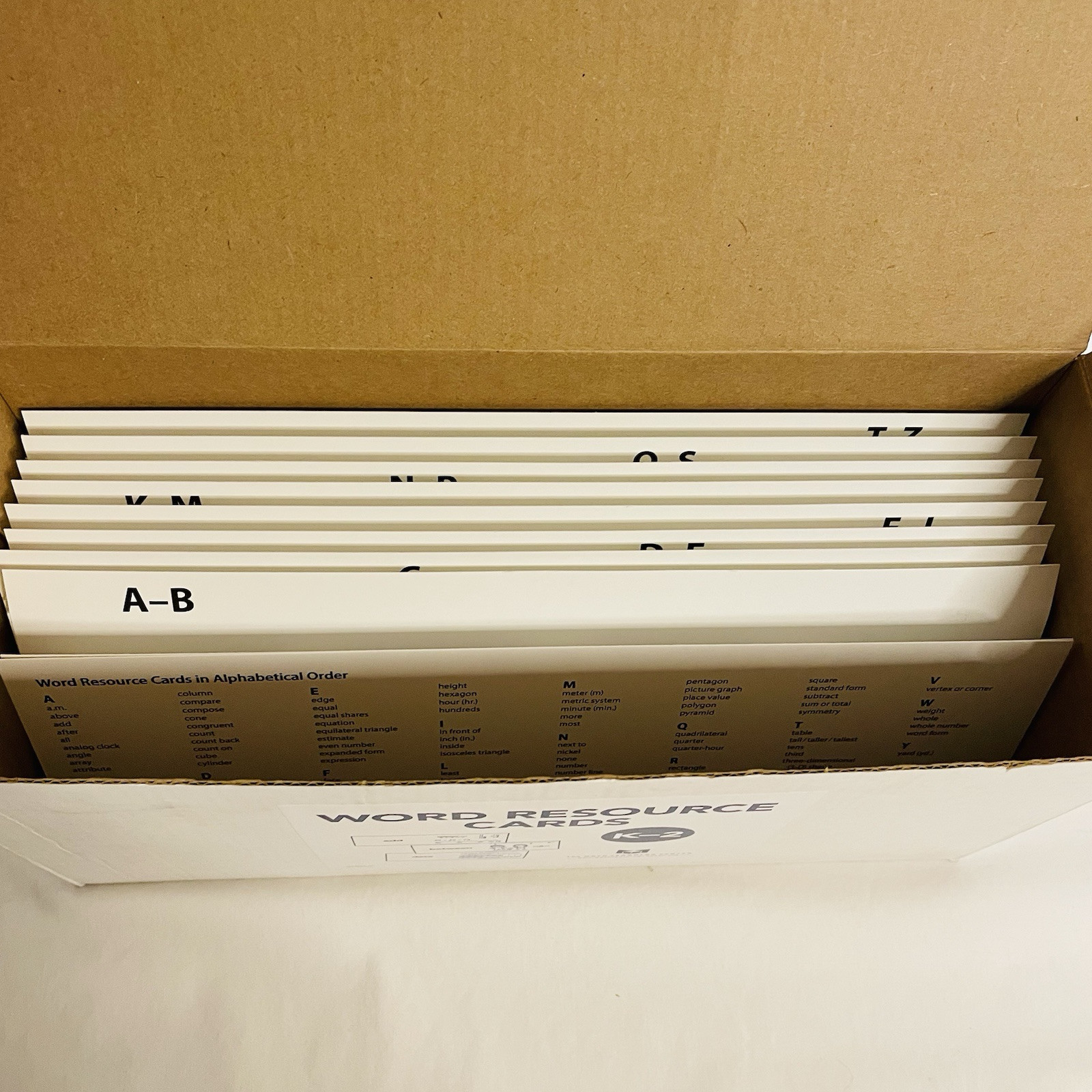 Bridges in Mathematics Word Resource Cards Grades K-2 MLC 2nd Edition