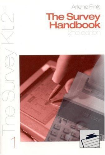 The Survey Handbook 2nd edition – Arlene G Fink, 0761925805, paperback, new
