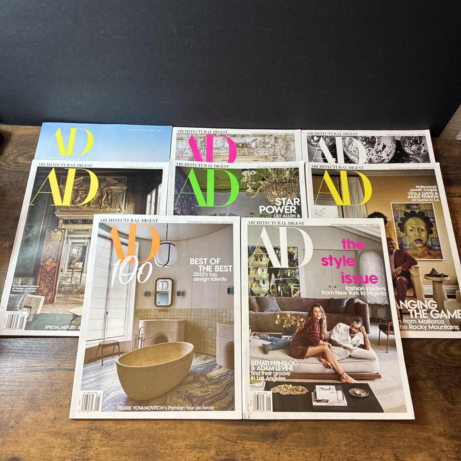 Lot of 8 ARCHITECTURAL DIGEST Magazine Issues 2021-2025 CONDE NAST ARCHDIGEST AD