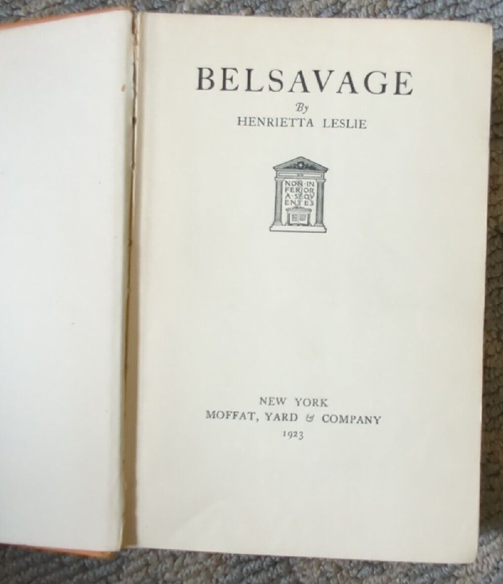 Belsavage Henrietta Leslie 1923