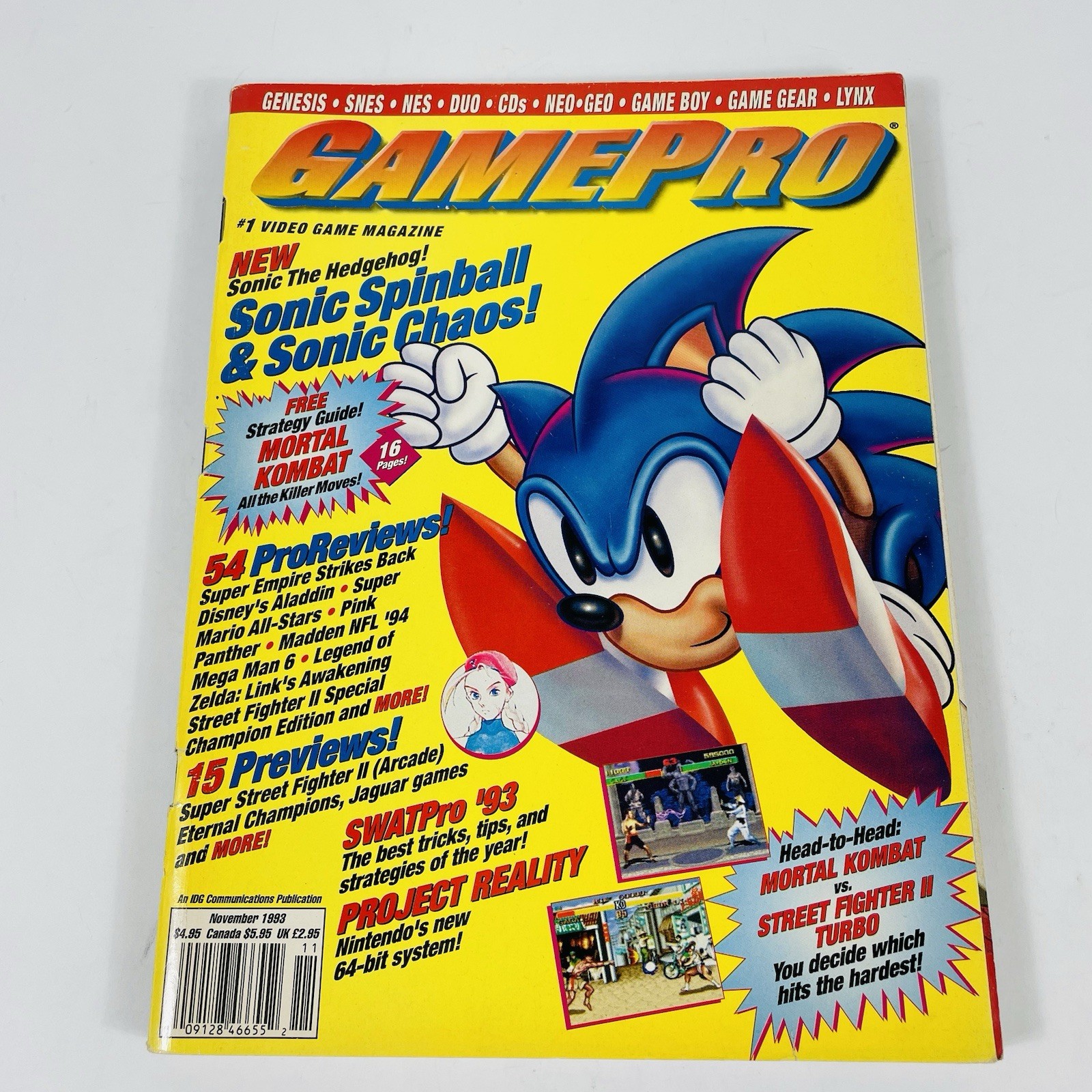 Gamepro Volume 5, #11, November 1993 Sonic Spinball and Sonic Chaos 272 pages