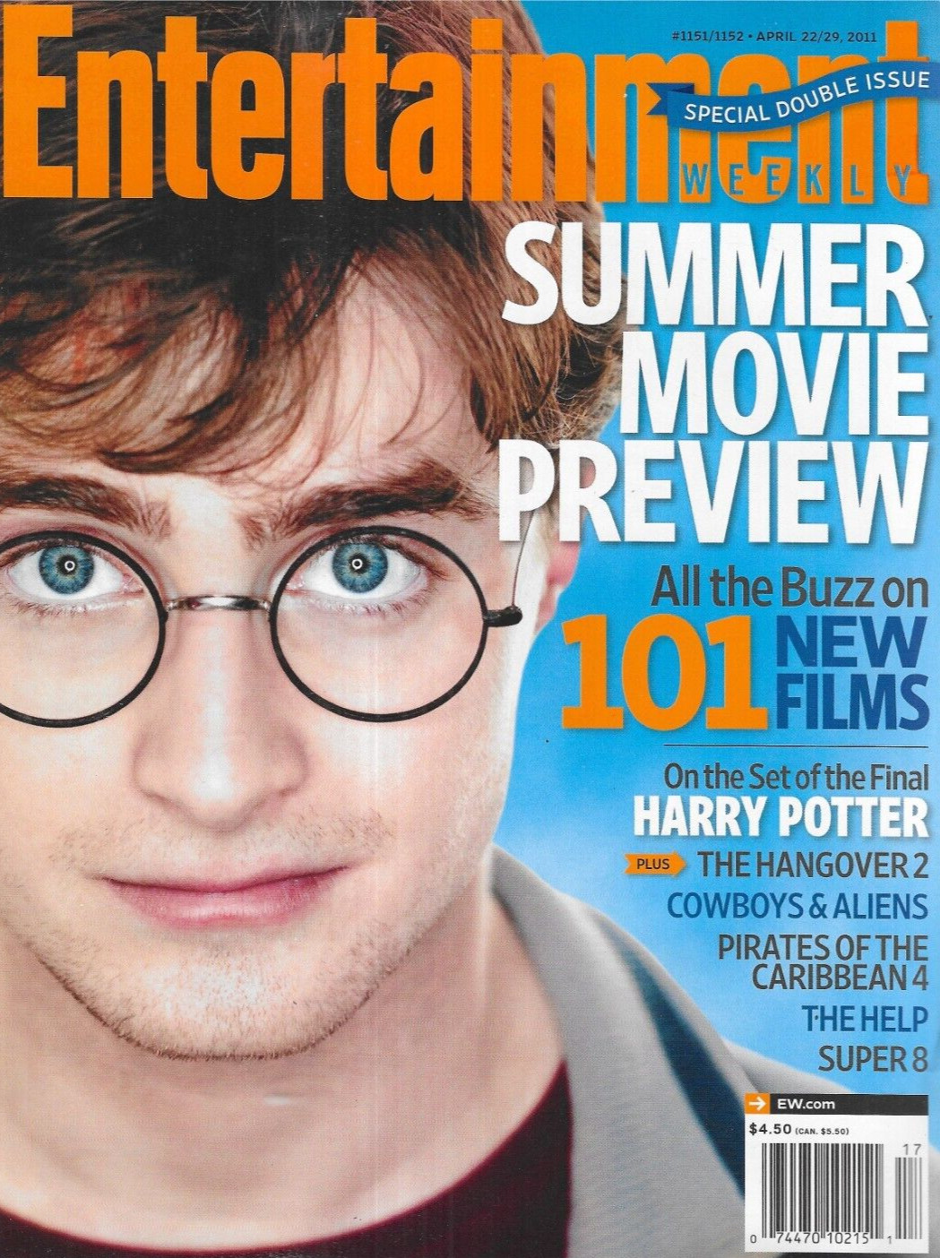 Entertainment Weekly Magazine Harry Potter Summer Movie Preview Emma Stone 2011