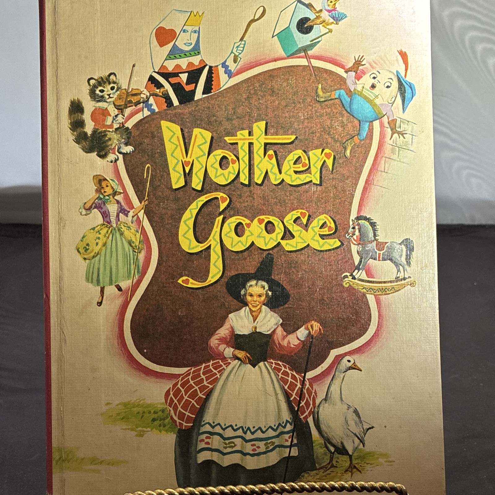 Whitman Mother Goose Hardcover 1953 Illus Hilda Miloche & Wilma Kane