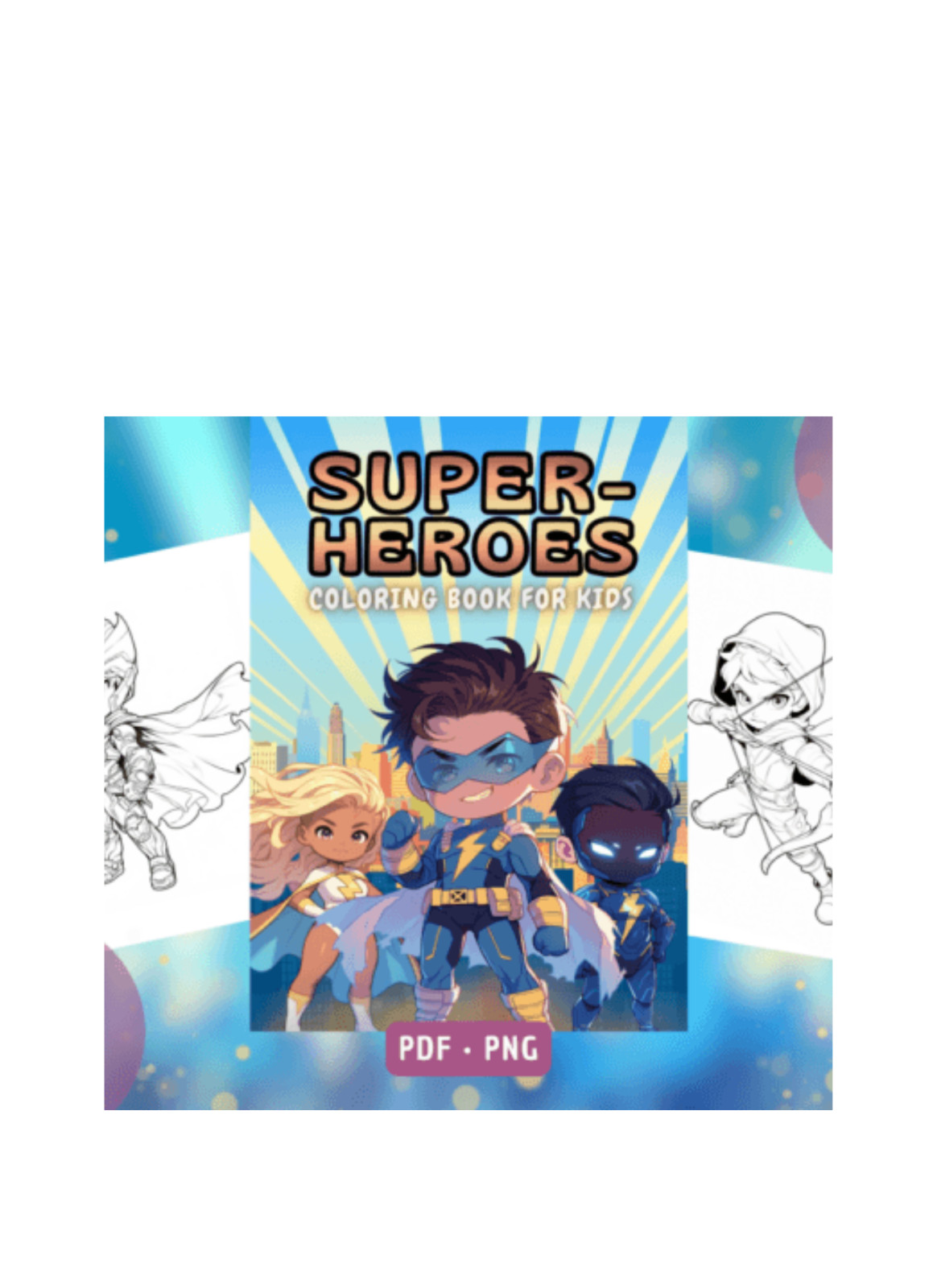 Superheroes Coloring Bookfor Kids & Adults | Cute Designs