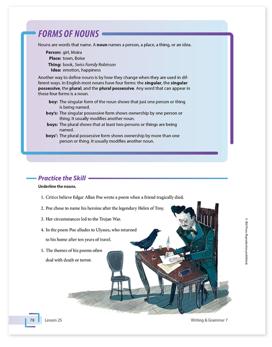 NEW BJU Bob Jones 7th grade WRITING & GRAMMAR STUDENT WORKTEXT 4th ed English 7