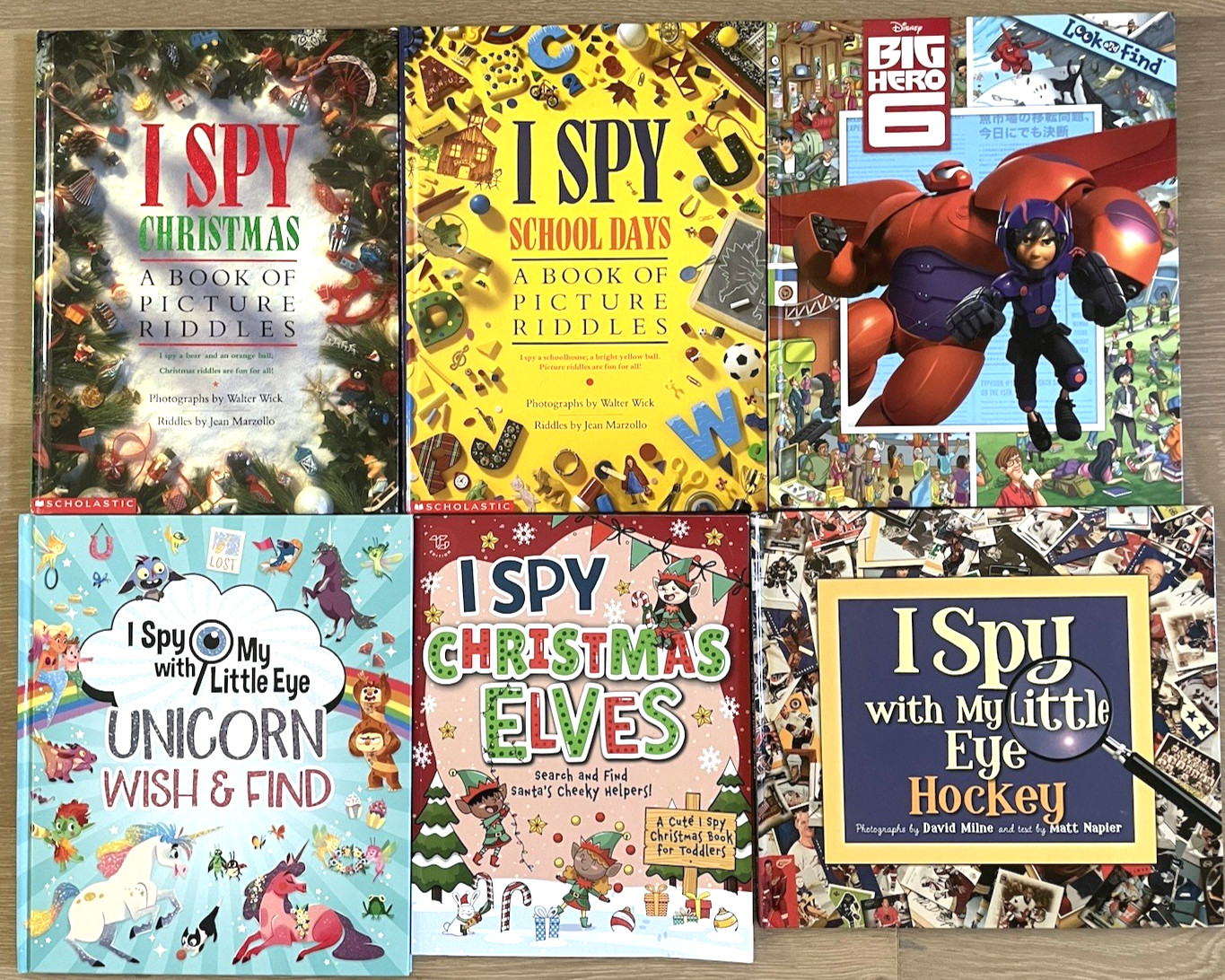 I Spy, I Spy With My Little Eye & Look and Find Lot of 6 Oversized Books