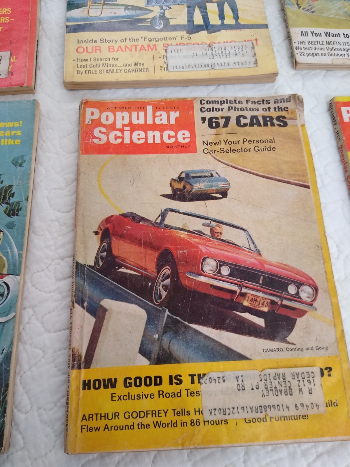 Vintage Popular Science Magazines 1966 Lot of 6 Feb March May July Oct Dec