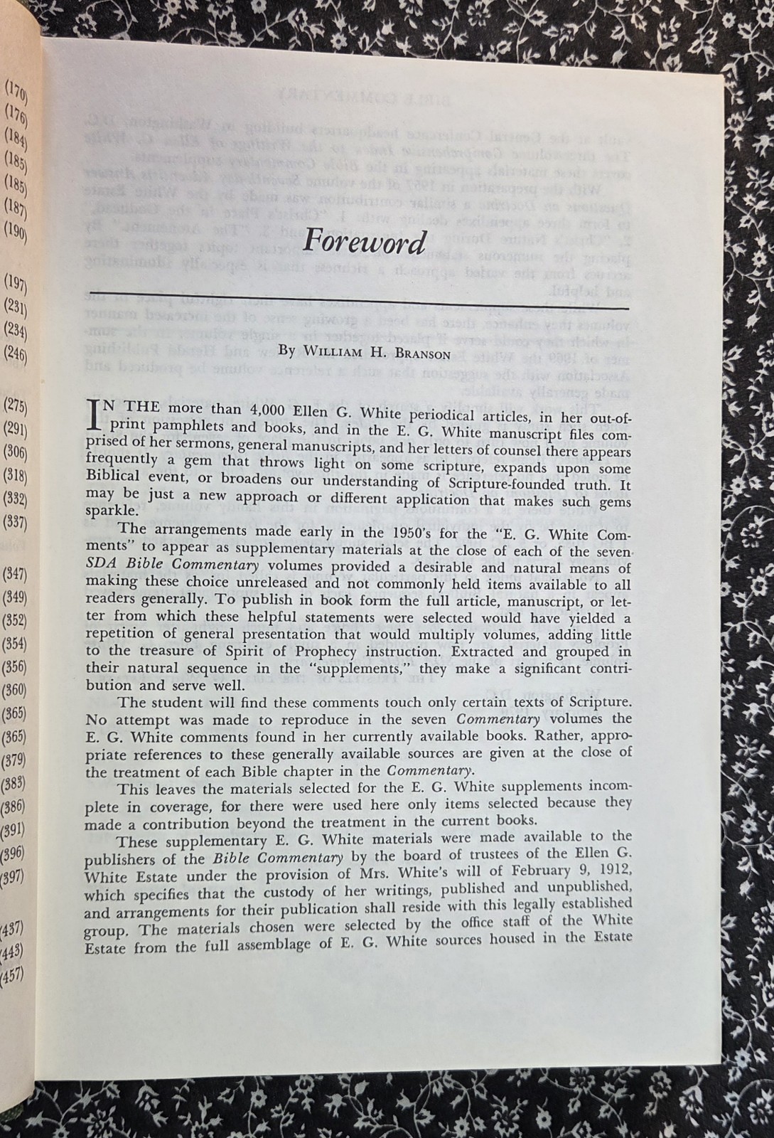 Seventh-day Adventist Bible Commentary Volume 7-A, Ellen G. White Comments, 1957