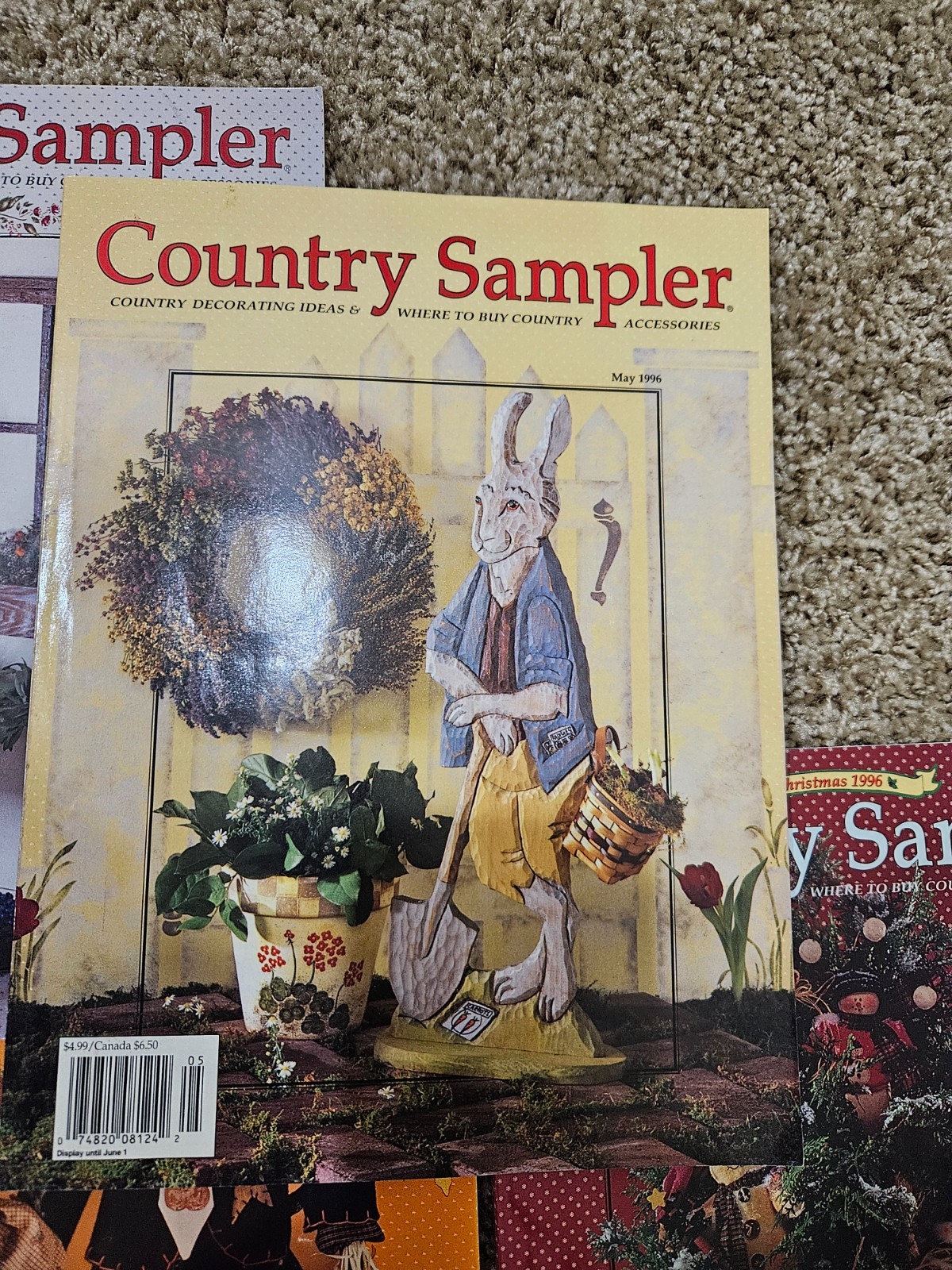 Lot of 4 1996 Country Sampler Magazines January, May, September & November