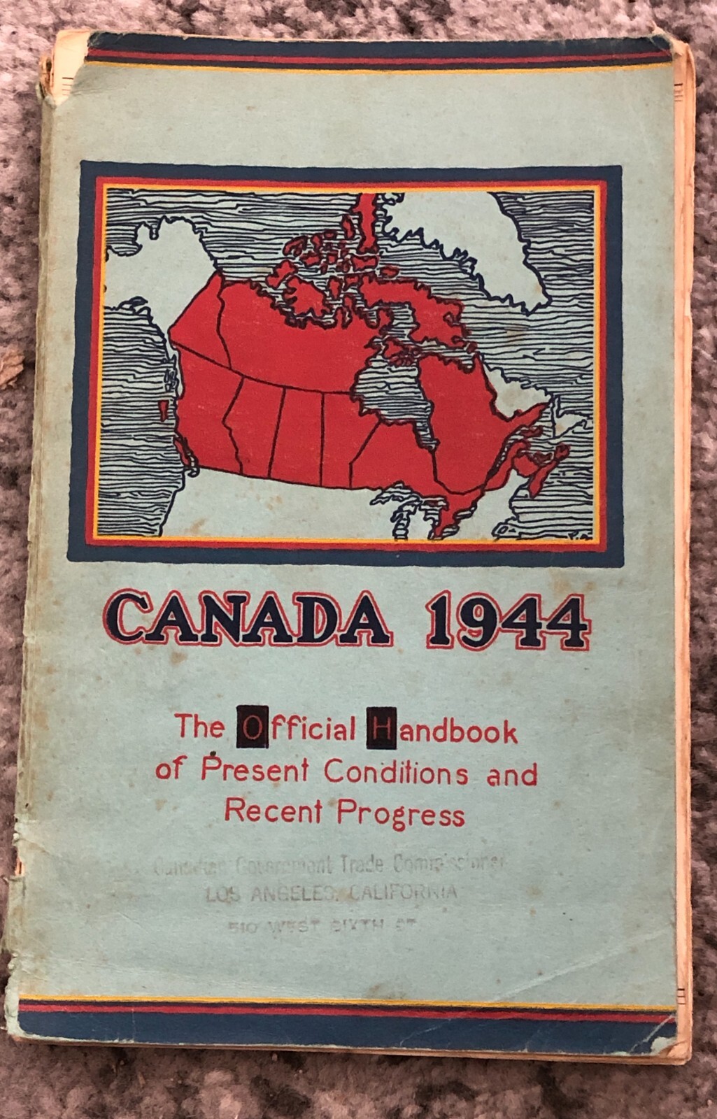 Vintage Canada 1944 Book Official Handbook Present Conditions Recent Progress