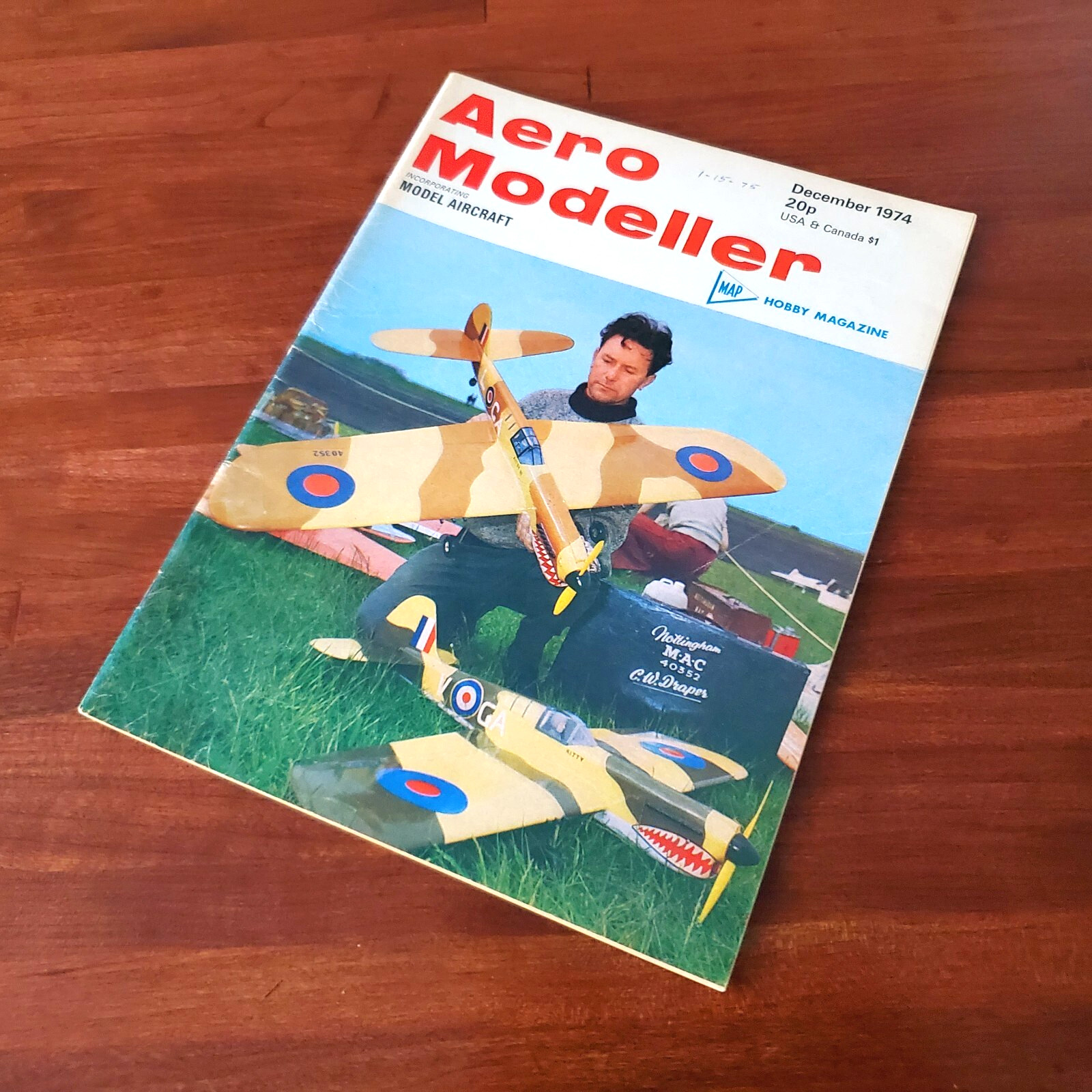 1974 Dec – Aero Modeller Scale Model Warhawk Aircraft Vintage Hobby Magazine