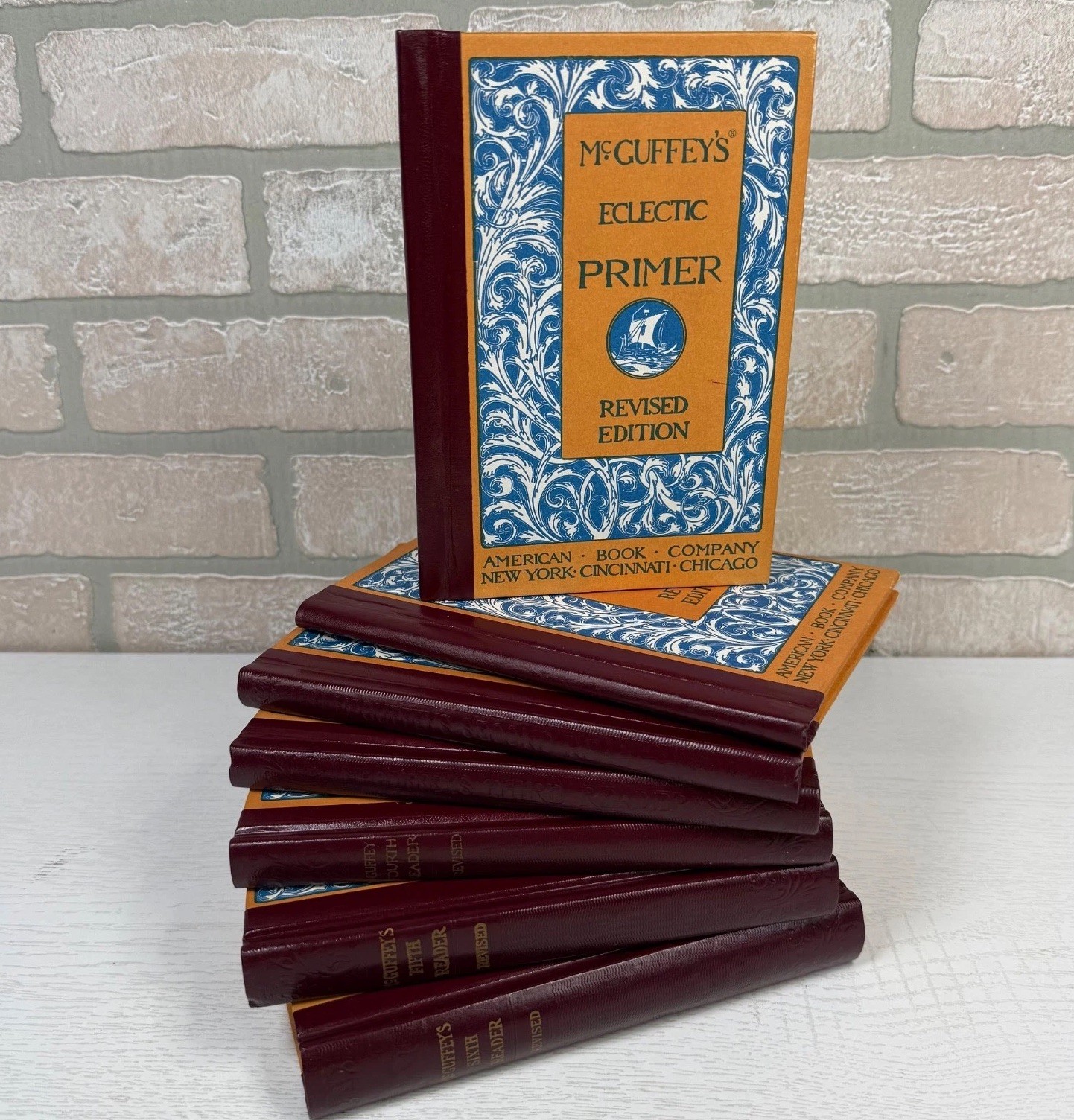 Complete 7 Volume Set McGuffey’s Eclectic Readers Primer + 1-6 Revised Edition