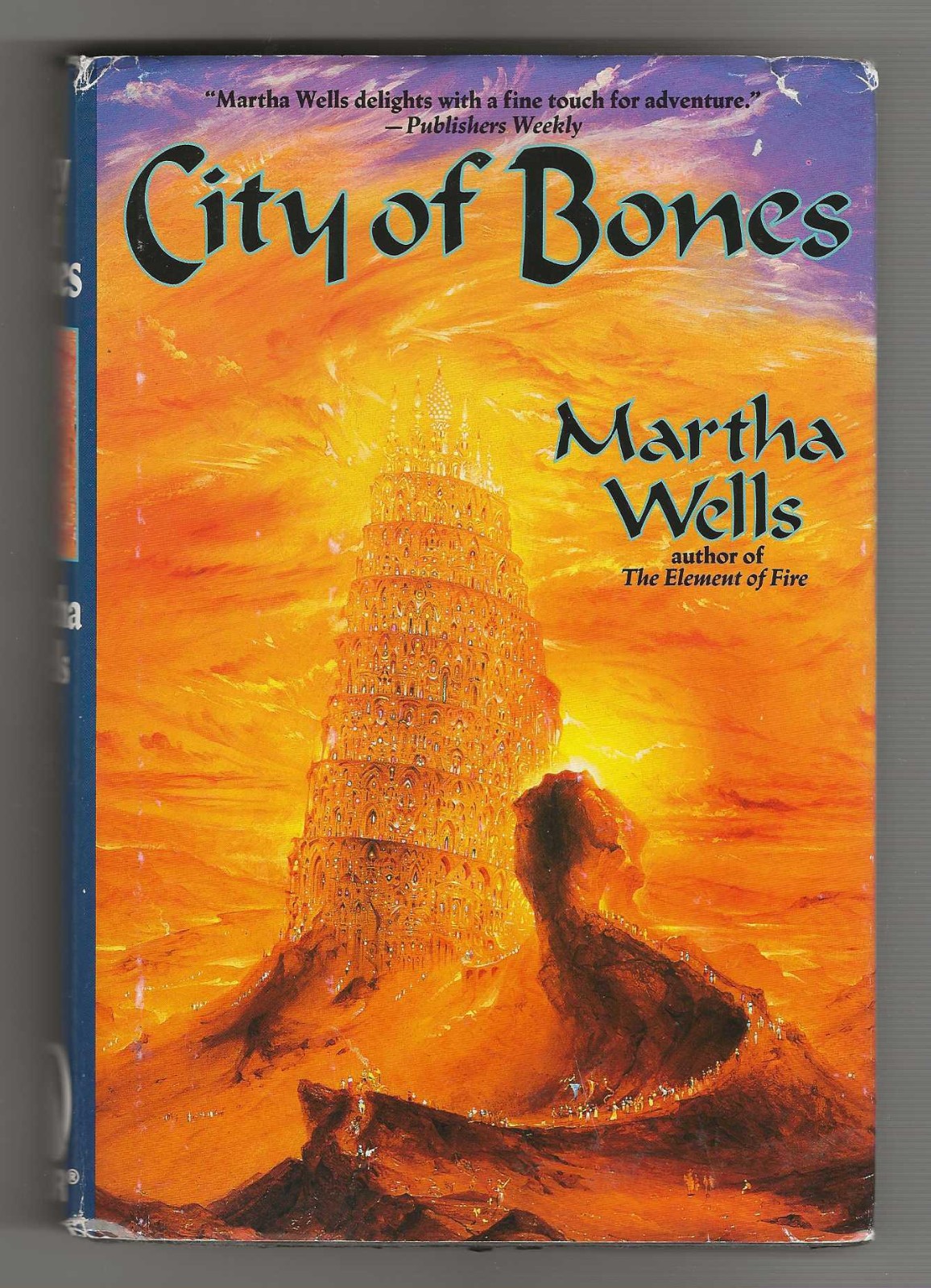 Martha Wells CITY OF BONES 1995 SF Book Club edition Hardcover DJ Fantasy Evil