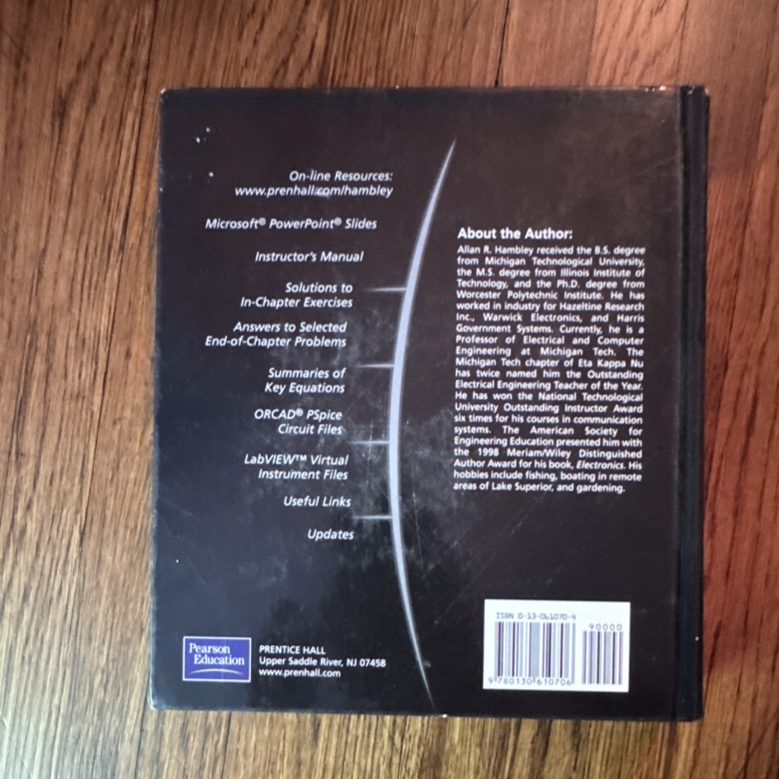 Electrical Engineering Principles & Applications 2nd Ed Hambley Hardcover Prent…