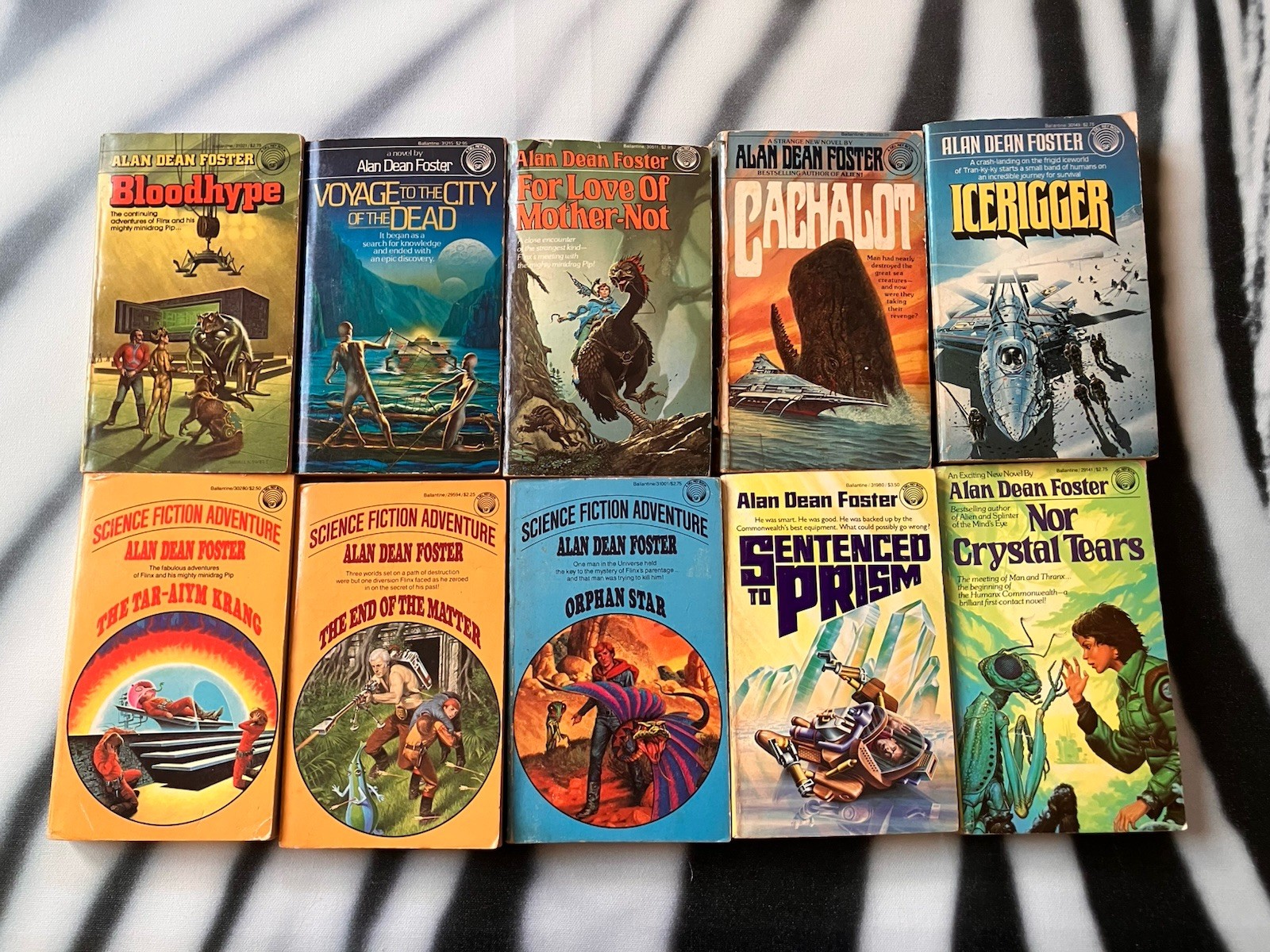 Alan Dean Foster Lot of 10 Vintage Sci-Fi Fantasy Paperback Books