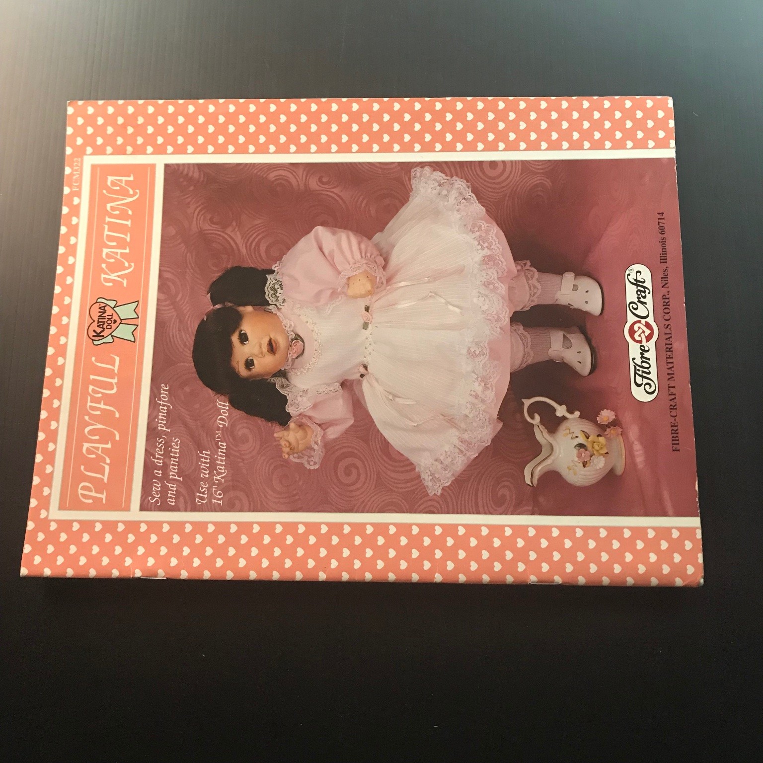 Playful Katina Doll Clothes Pattern 1993 16″ Dress Pinafore Panties FCM322