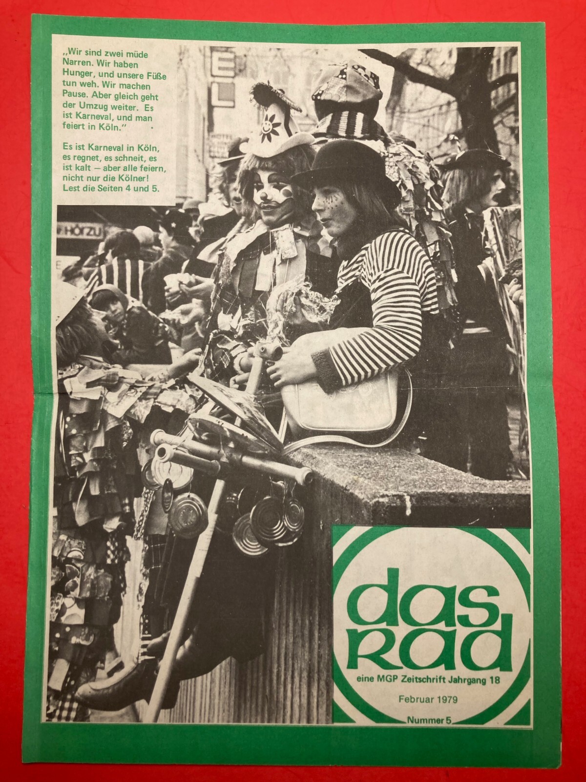 DAS RAD GERMAN SCHOLASTIC SCHOOL FEBRUARY 1979 8 PAGES 8.5X11 INCHES CLOWNS