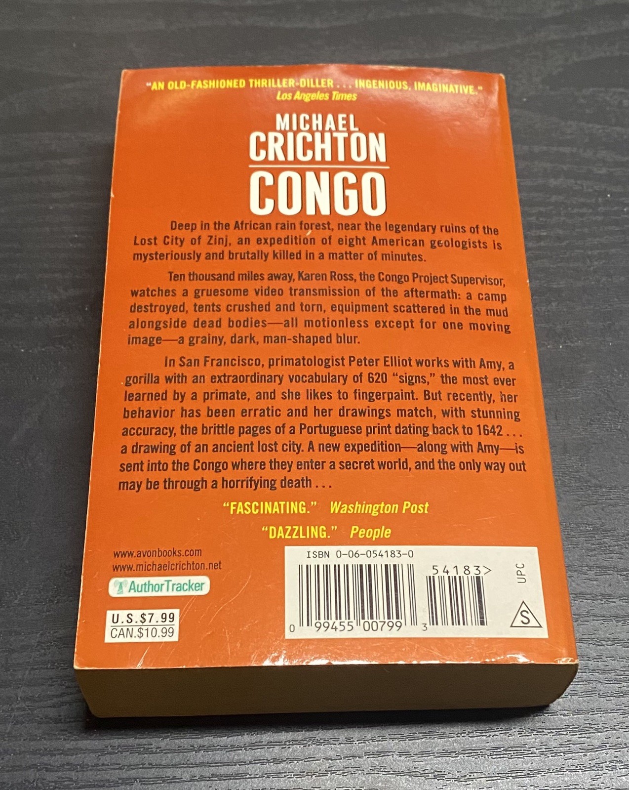 Michael Crichton, Congo – 1st edition, 9th print GREAT COND