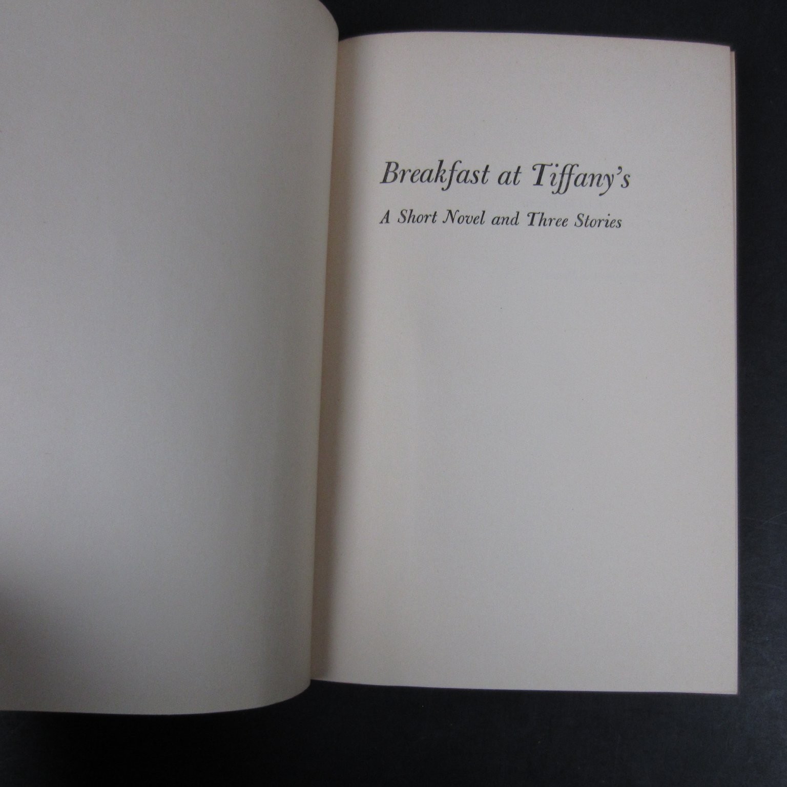Breakfast at Tiffany’s Truman Capote 1958 First Edition 5th Print Random House